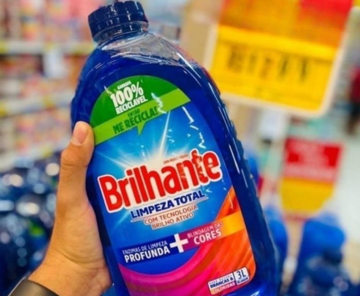 Brilhante Limpeza Total Lava Roupas Líquido 3L