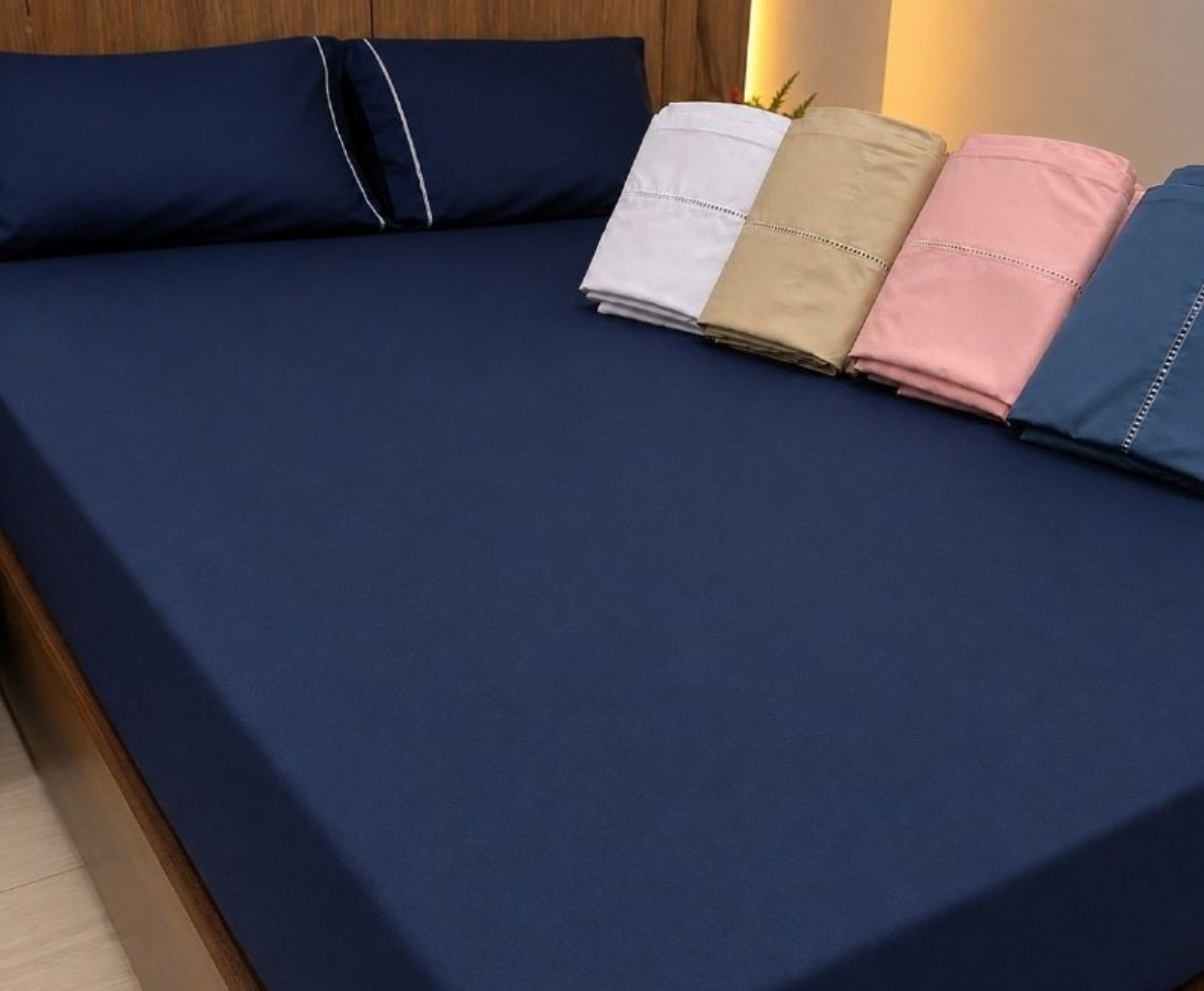 Jogo De Lençol 400 Fios Cama Queen 3 Pçs