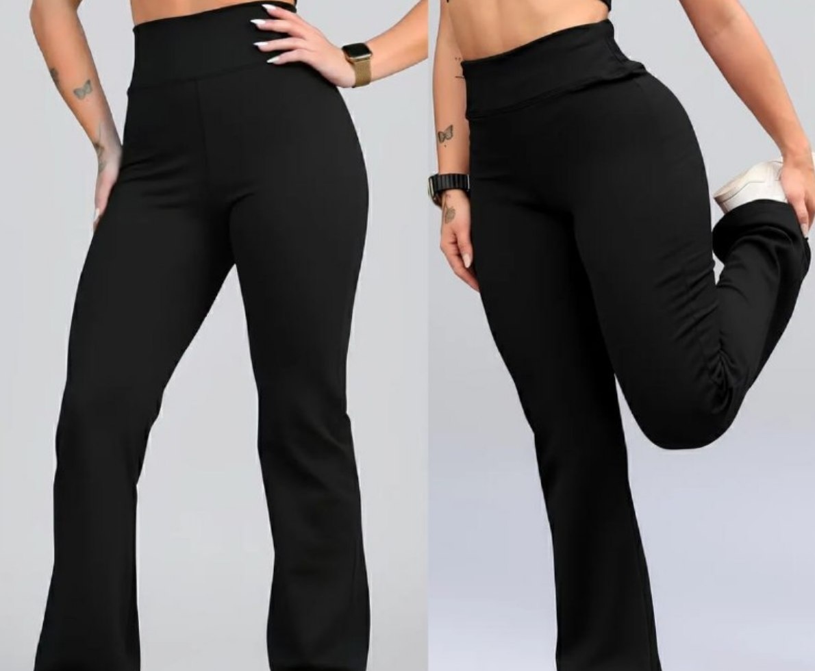 Calça Legging Flare Zero Transparência