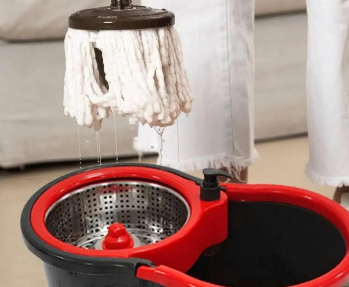 Mop Esfregão Giratório Condor Balde Inox