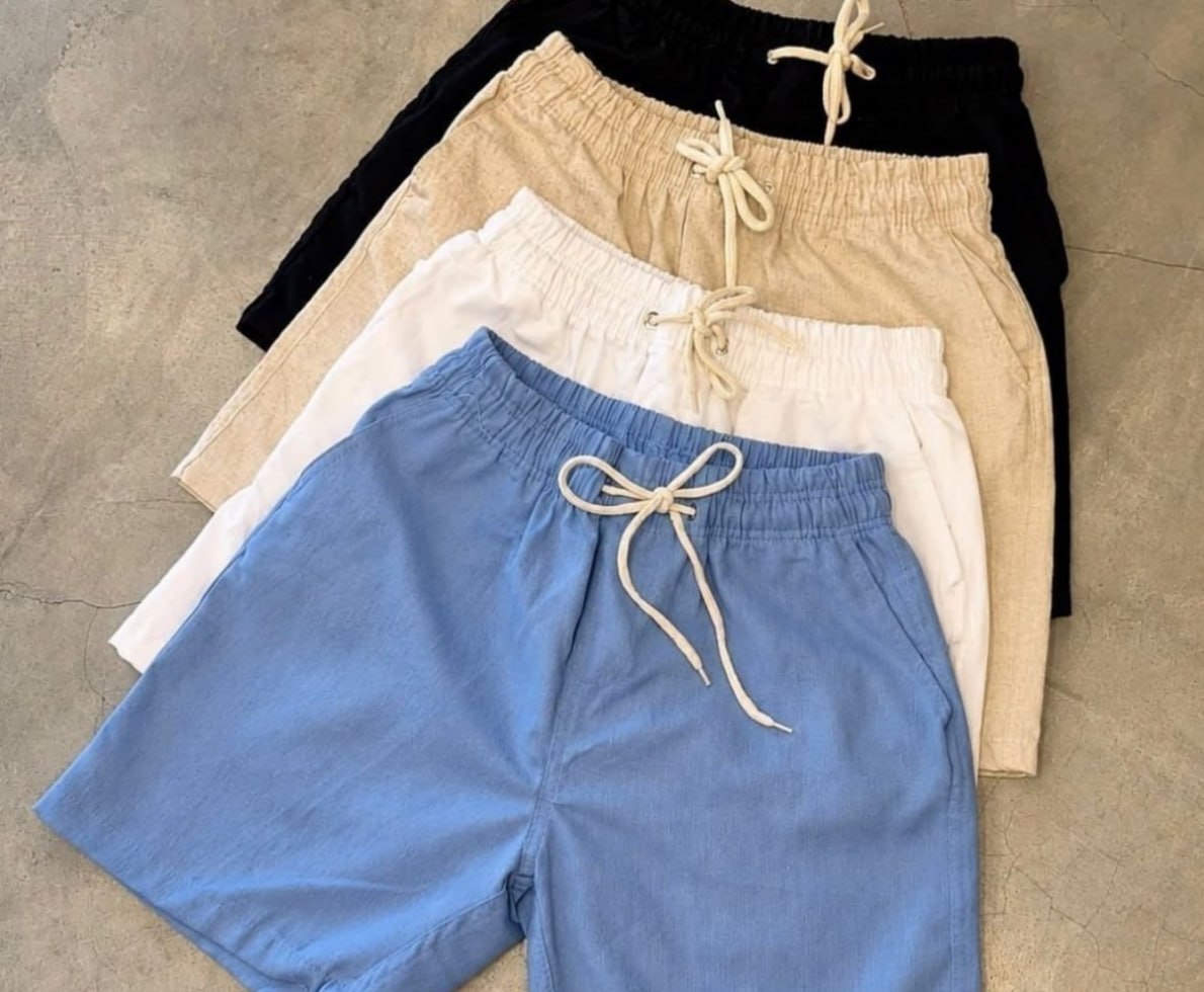 Kit 3 Shorts Linho