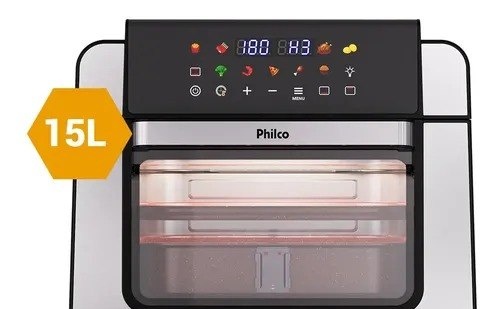 Air Fryer Oven Paf15b 15l Dupla Resistência Philco Preto