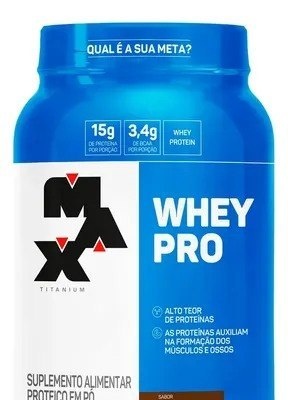 Proteína Max Titanium Whey Pro Concetrado em pó sabor Chocolate x 1kg