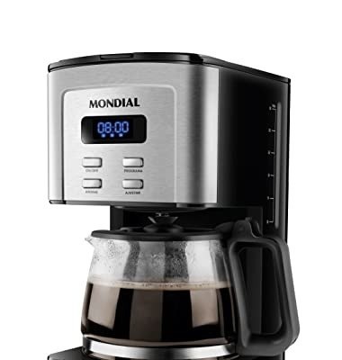 MONDIAL Cafeteira Elétrica Dolce Arome Digital, PretoInox, 800W, 110V - C-44-32X-SDI