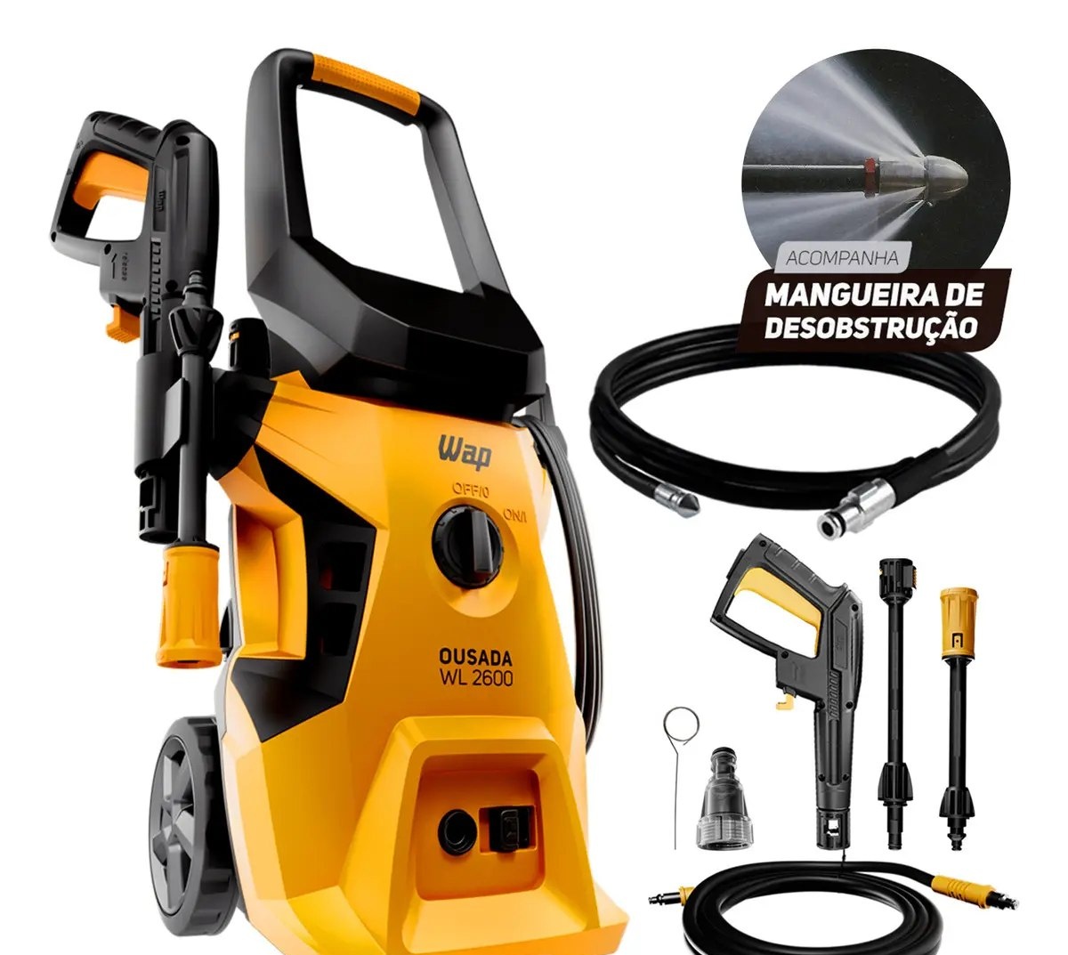 Lavadora De Alta Pressão Desobstruidora Wap Ousada Wl 2600 Ultra 1500w