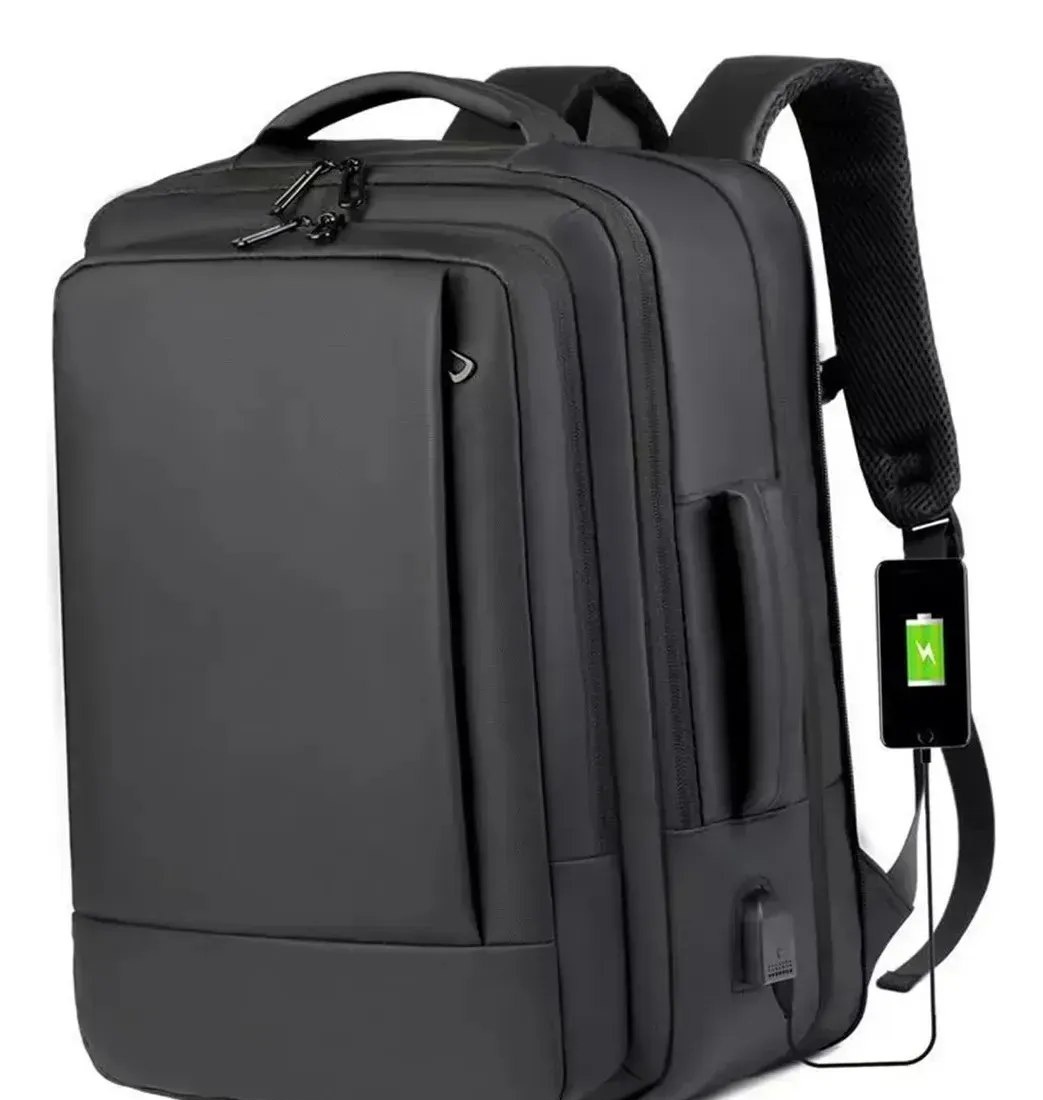 Mochila jiesipote-9242 À Prova Dágua Reforçada Expansível Cor Preto