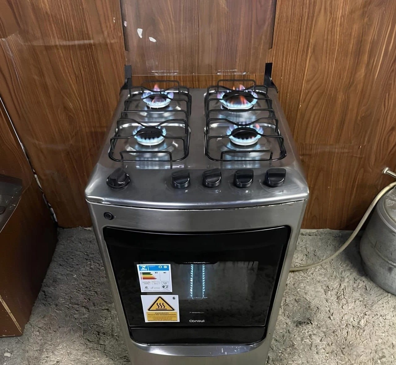 Fogão Consul CFO4NAR 4 Bocas Acendimento Automático Inox