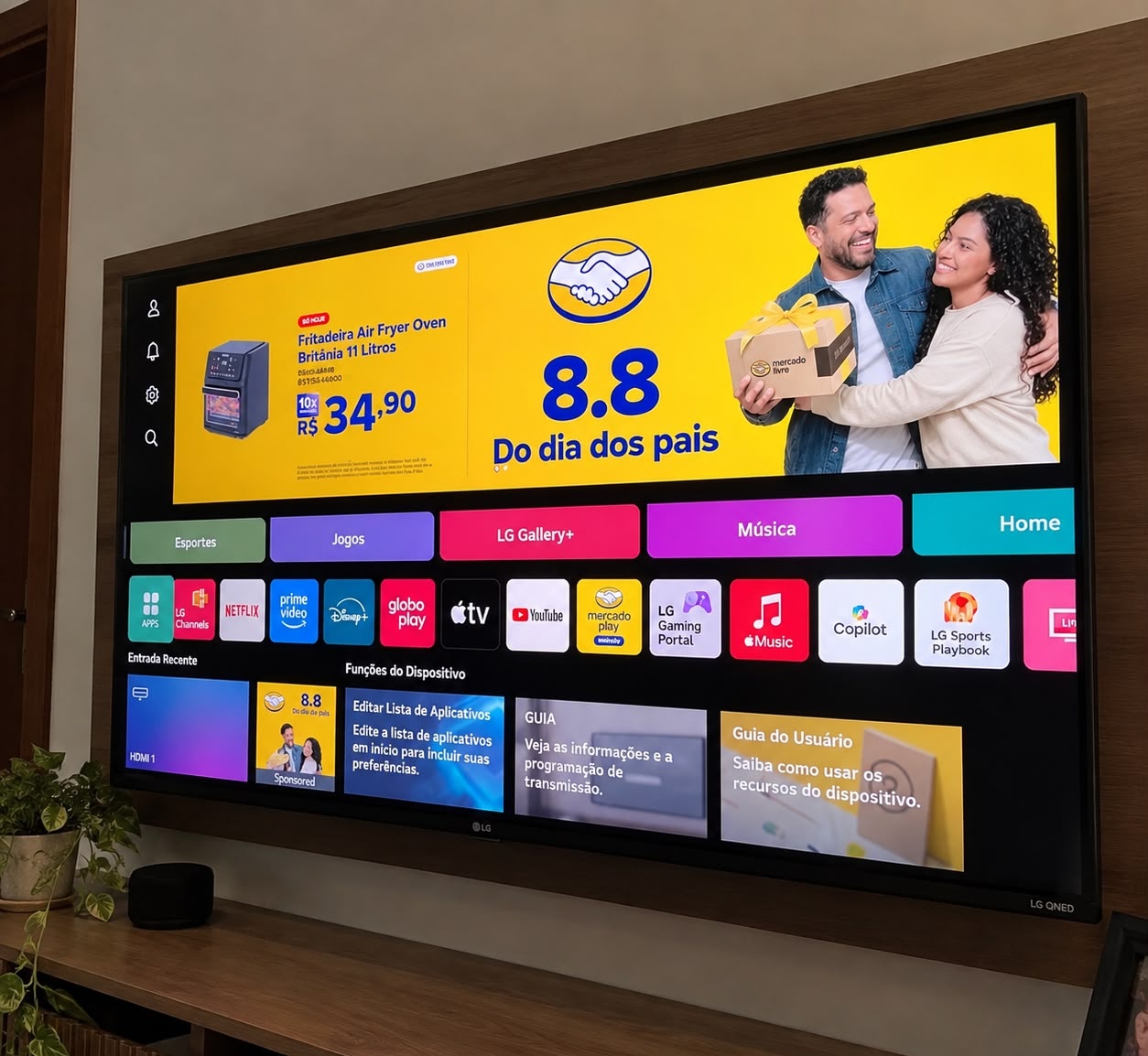 Smart TV 4K 50 LG QNED73 AI