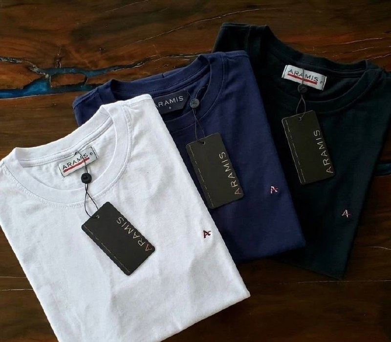 Kit Camisetas Aramis Pretabrancaazul Marinho - Original