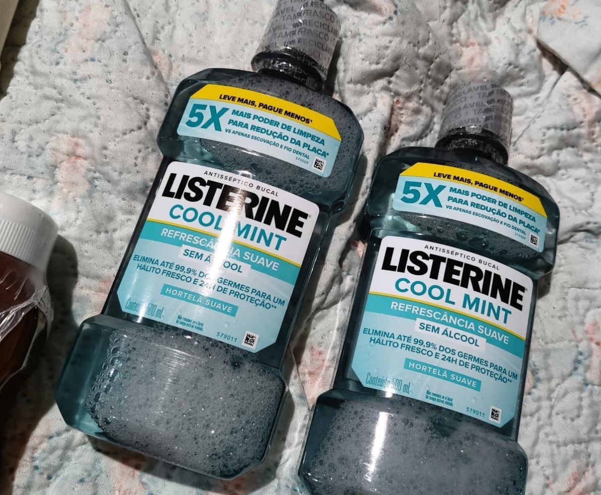 Listerine Cool Mint Enxaguante Bucal Sem Álcool 500mL
