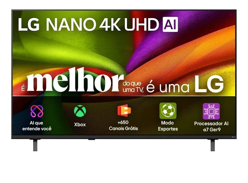 Smart TV 4K 50 LG NANO UHD AI NU850 2026 Processador α7 Ger9