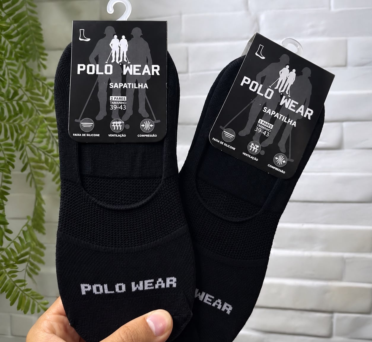 Kit 3 Pares de Meias Sapatilha Polo Wear