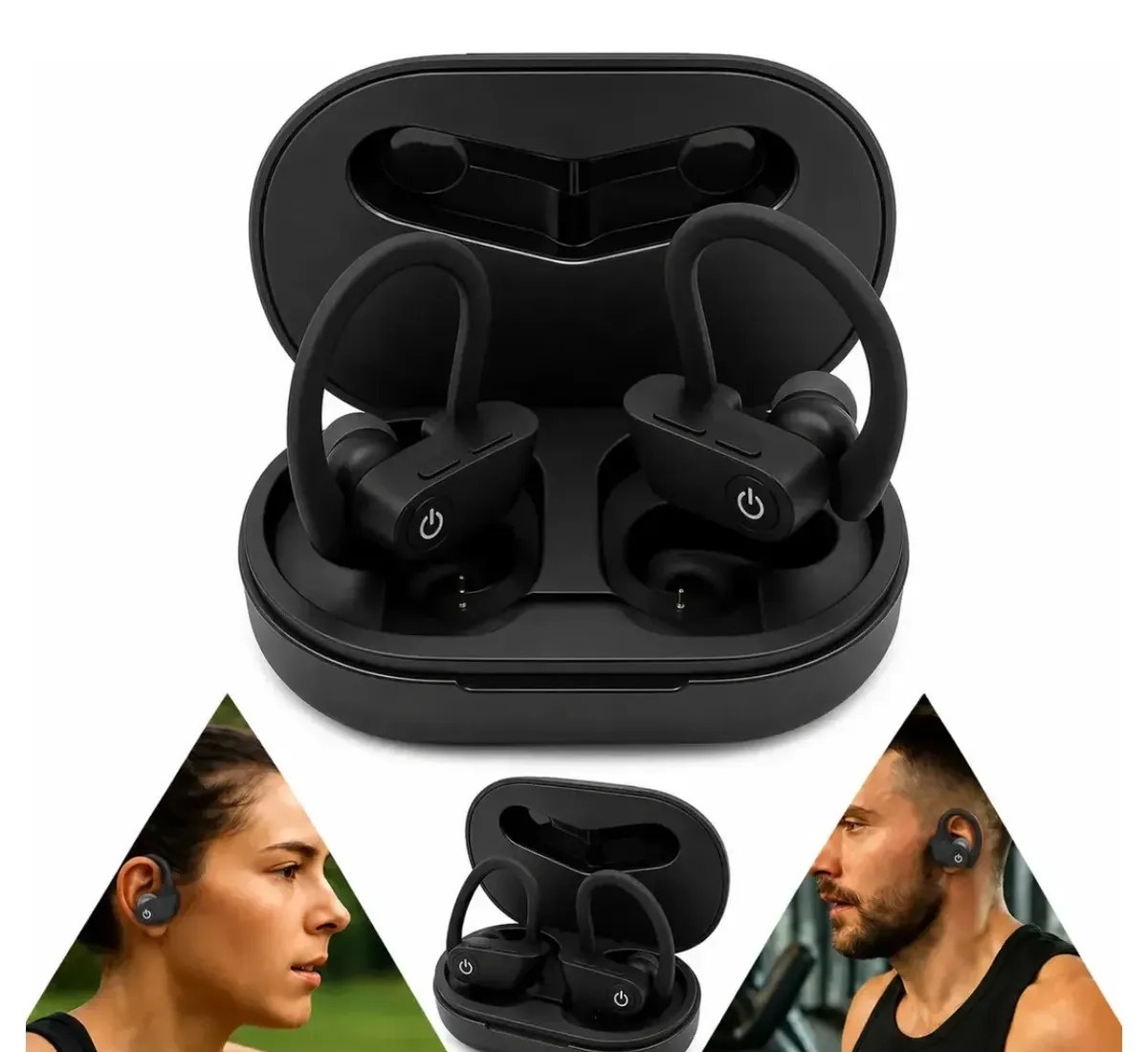 Fone Esportivo Sem Fio à Prova de Água Bluetooth 5.3 Treino