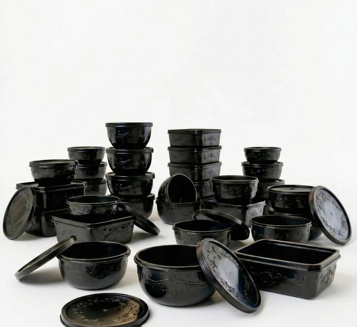 Kit 21 Potes Plásticos com Tampa Tamanhos Variados Livre BPA