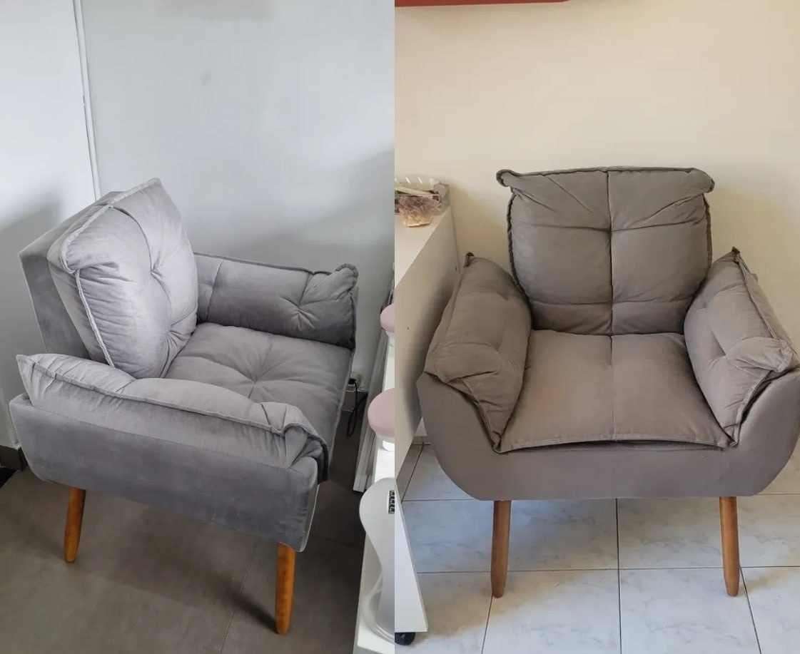 Poltrona Decorativa Opala Suede 10 Cores