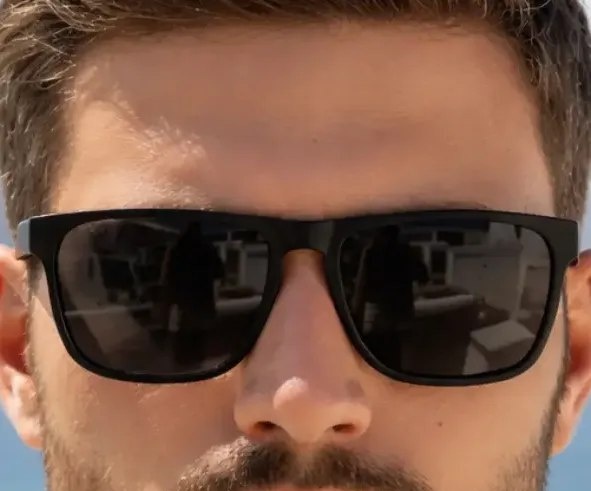 Óculos de Sol Masculino Quadrado Acetato UV400 Original