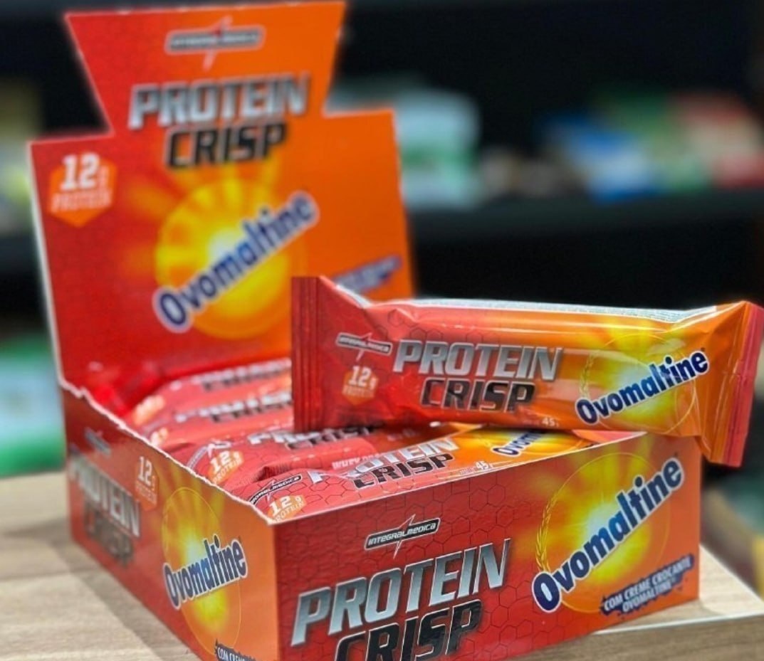 12 Unids. Barra de Proteína Integralmedica Crisp Bar 45g Ovomaltine