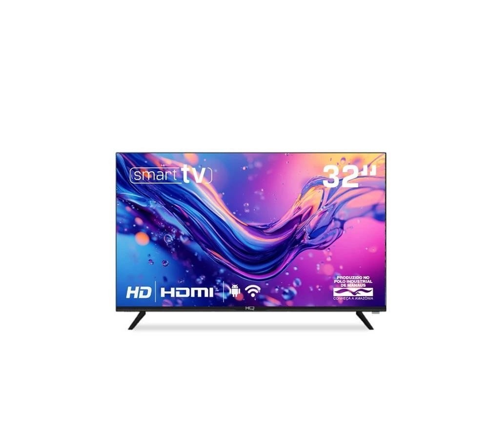 Smart TV HQ 32 HD Tela sem Bordas Sistema Android
