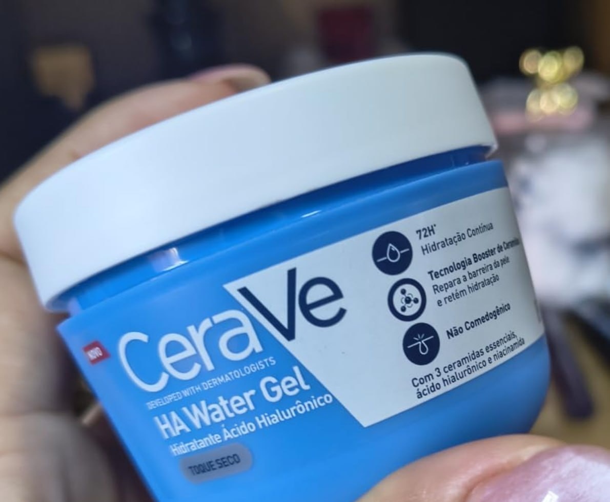 CeraVe HA Water Gel, Hidratante Facial Toque Seco, Pele Oleosa e Mista, 85g