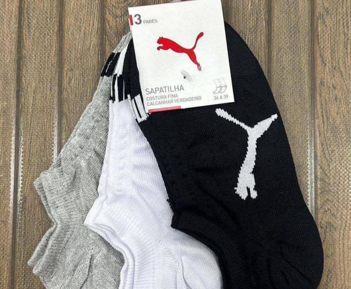 Kit 9 Pares Meias Puma