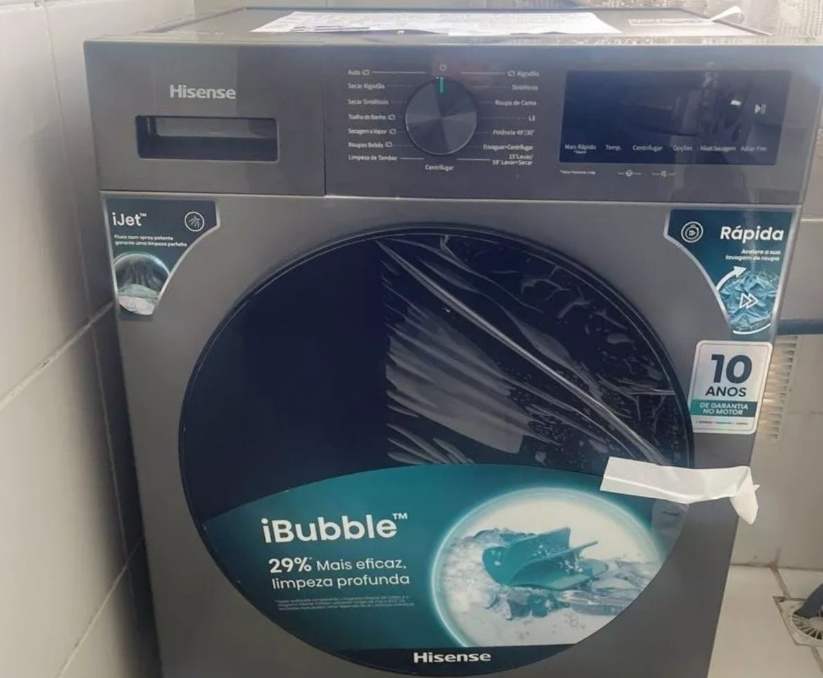 Lava e Seca Hisense 11kg WD1I11 Inverter Titânio