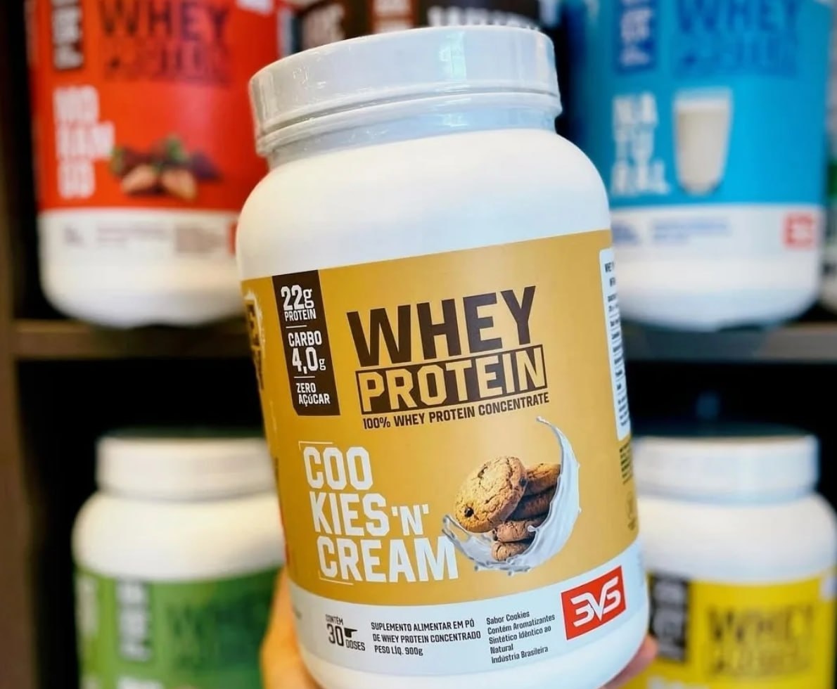 Whey Protein 100 Concentrado 900g Sabor Cookies and Cream - 3vs Nutrition