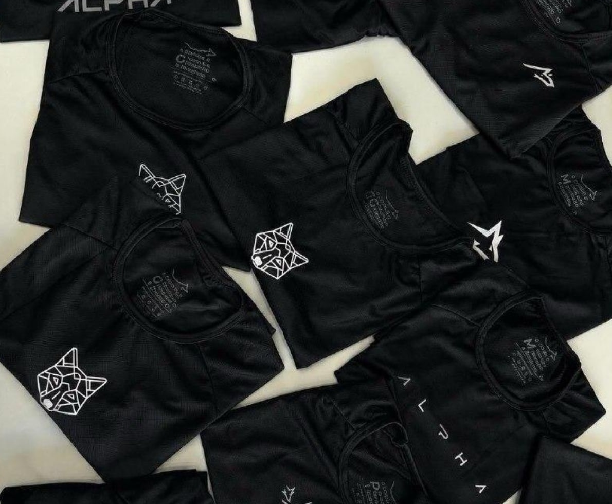 Kit 5 Camisetas Dry All Black Alpha