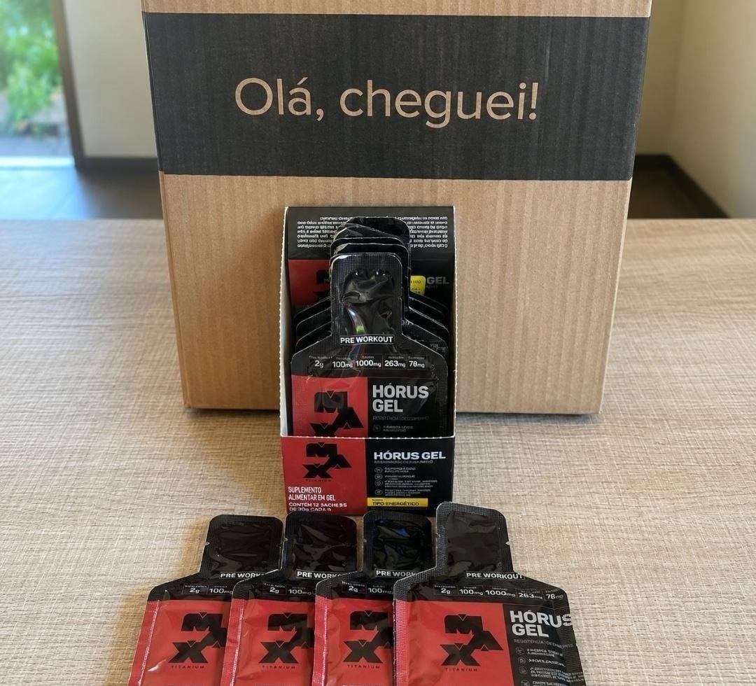 Caixa com 10 Sachês Pré-Treino Horus Gel Max Titanium 30g