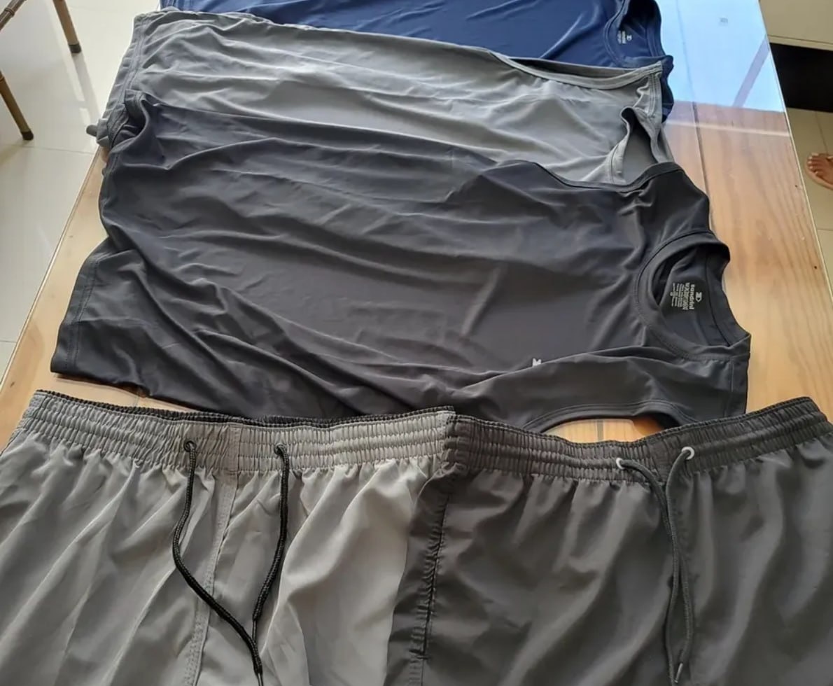 Kit 5 Pçs 3 Camisas Regata Dry-fit Sandrini 2 Short Tactel