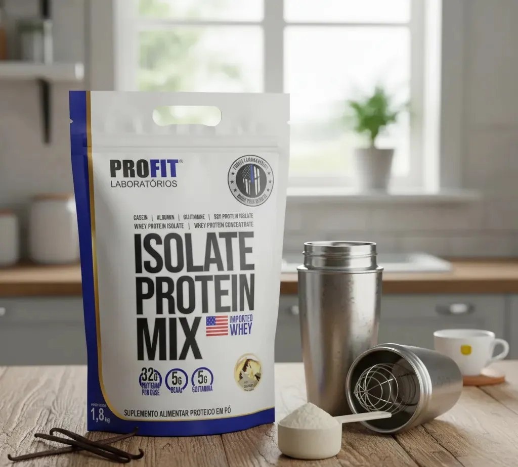 Whey Protein Isolate Protein Mix Refil 1,8kg Profit Sabor Baunilha