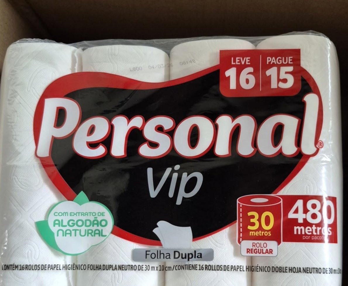 Personal Papel Higiênico VIP Folha Dupla 16 rolos