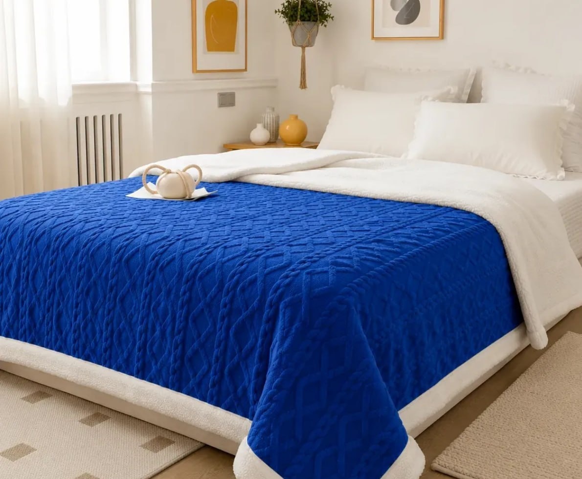 Cobertor Manta De Casal 2,00x1,80 Canelada Sherpa