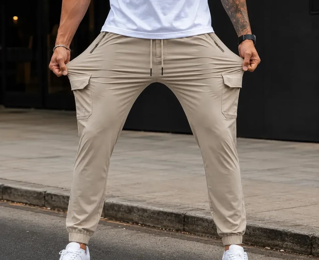 Calça Cargo Slim Com Elastano Esportiva