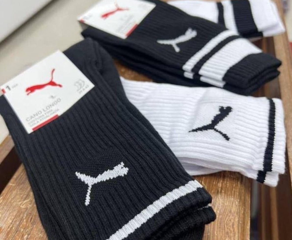 Kit 3 Pares Meias Puma Cano Alto