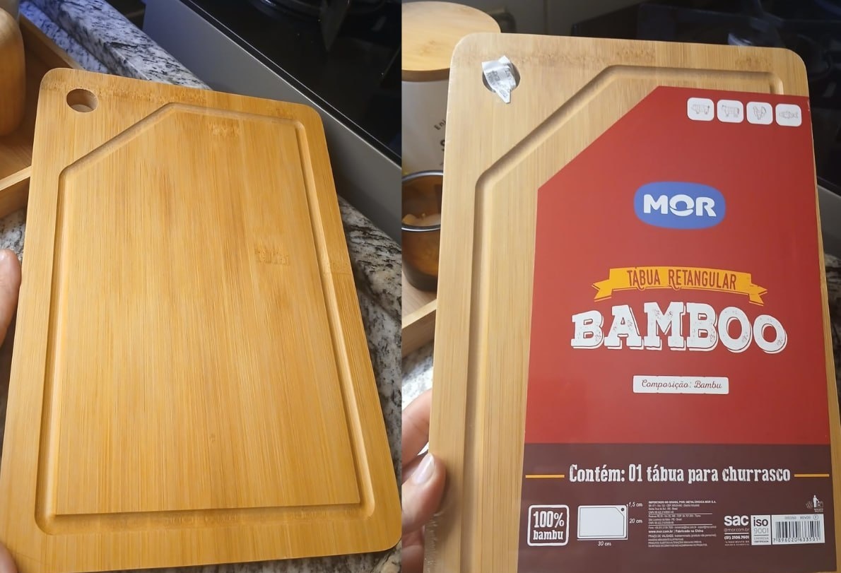 Mor Tábua Retangular Bamboo 30cm x 20cm
