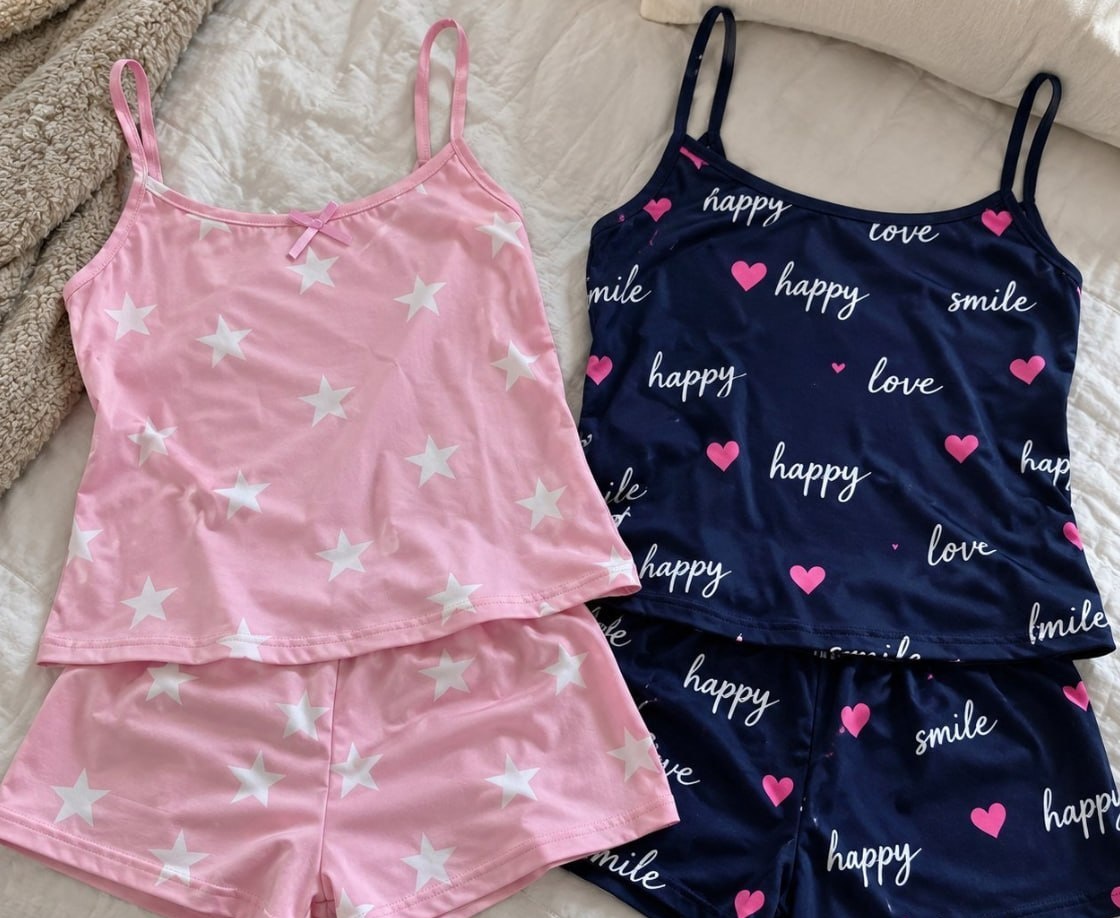 Kit 4 Peças 2 Conjuntos Pijama Baby Doll