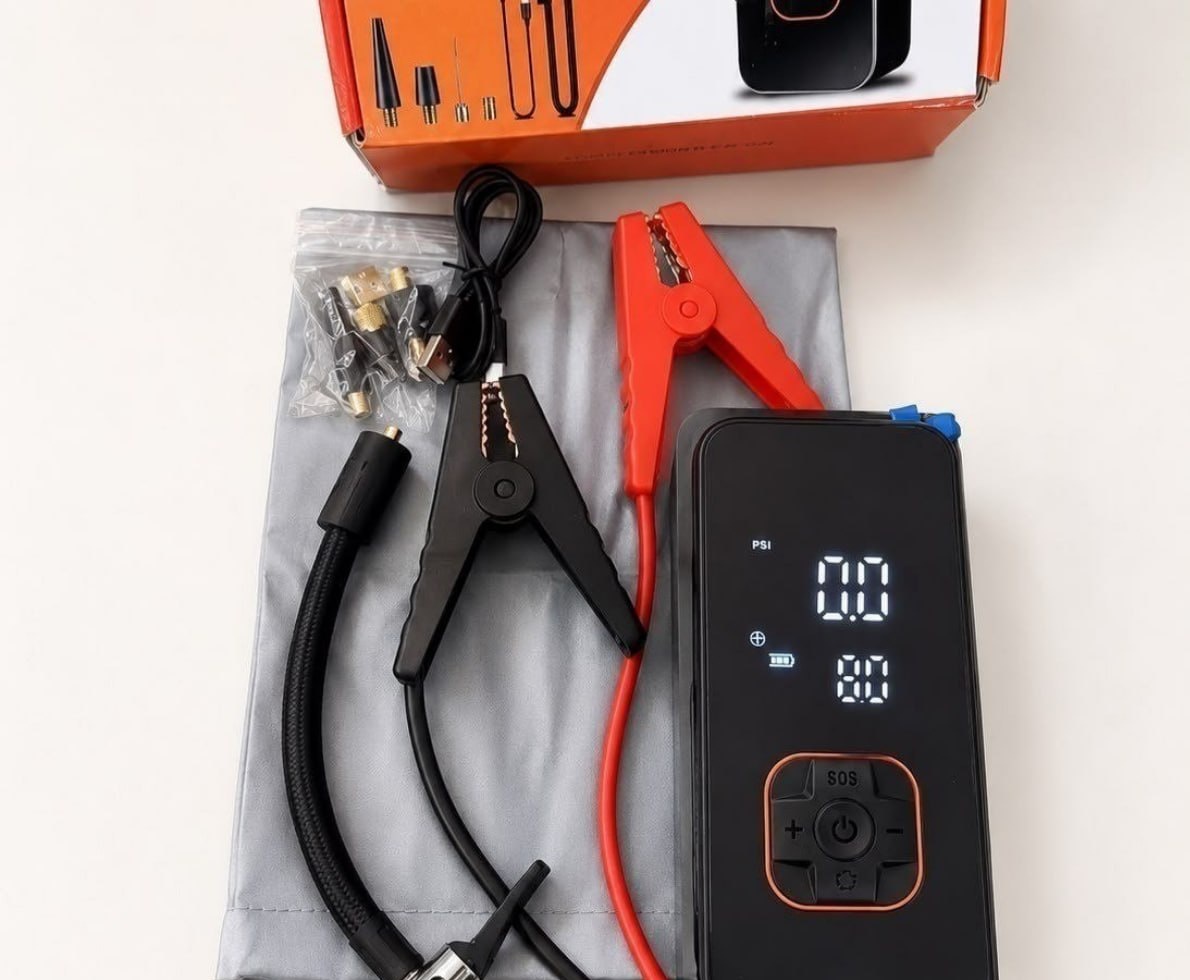 Bomba Elétrica Portátil Digital Para Encher Pneu