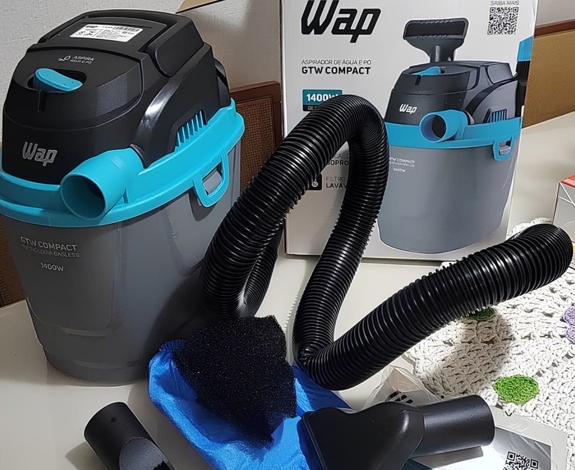 Aspirador de Pó e Líquido Portátil WAP GTW Compact 1400w 5,5L 220V