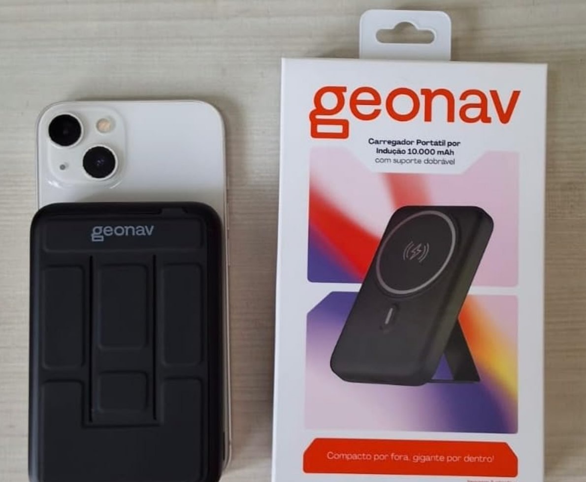 Geonav Power Bank Carregador Portátil Universal por Indução 10.000mAh
