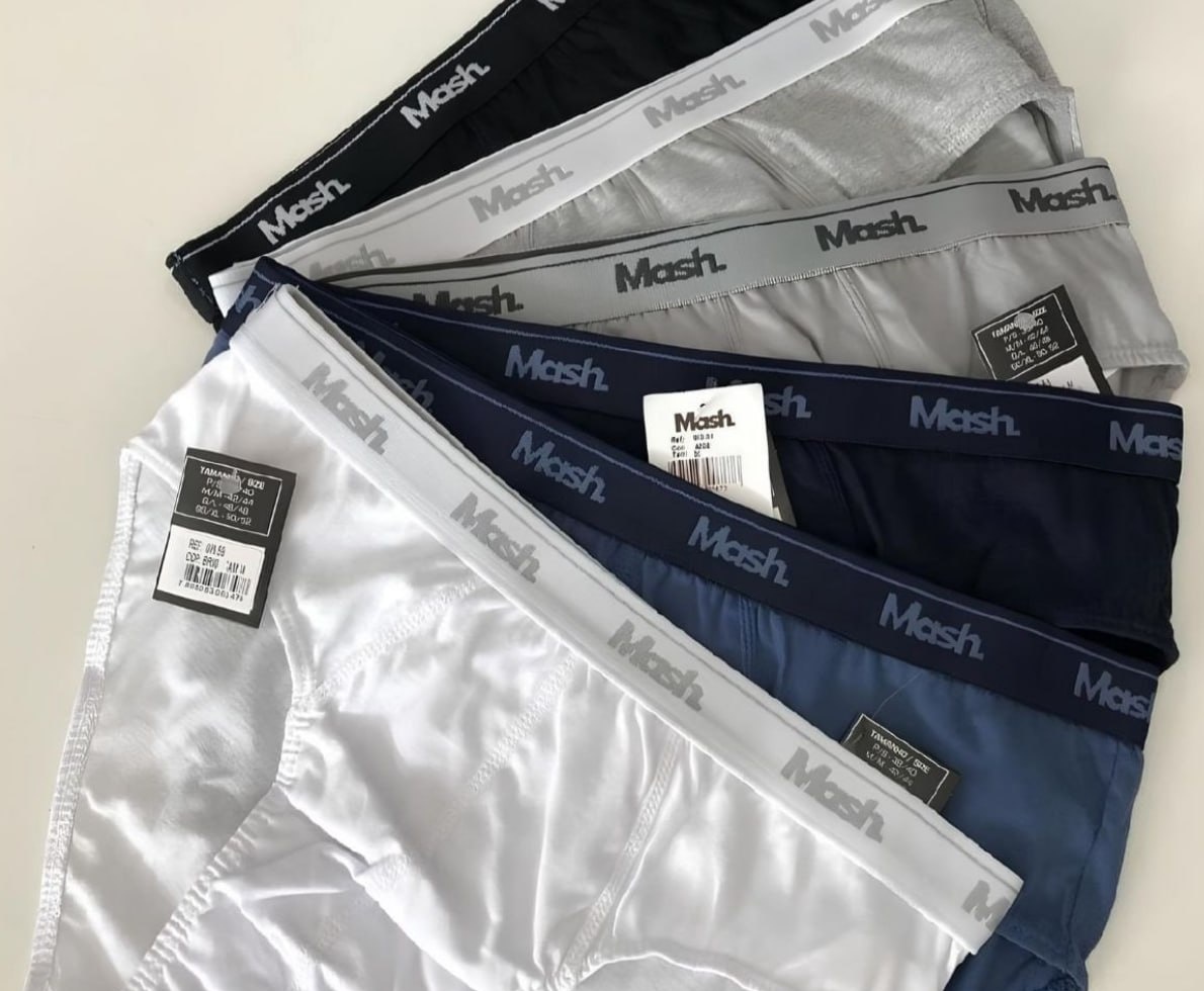 Kit 10 Cuecas Mash Masculino Slip Algodão