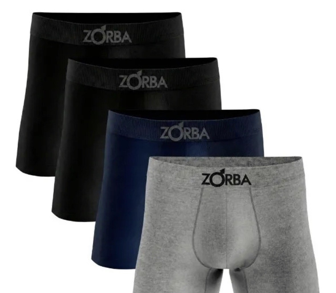 Kit 4 Cuecas Boxer Zorba Algodão Sem Costura Toque Fresco