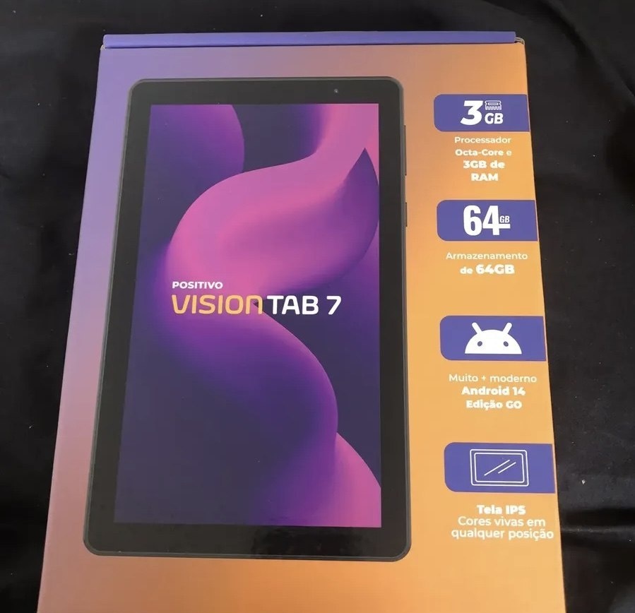 Tablet Positivo Vision TAB 7 - 3GB RAM 64GB Armazenamento Tela 7