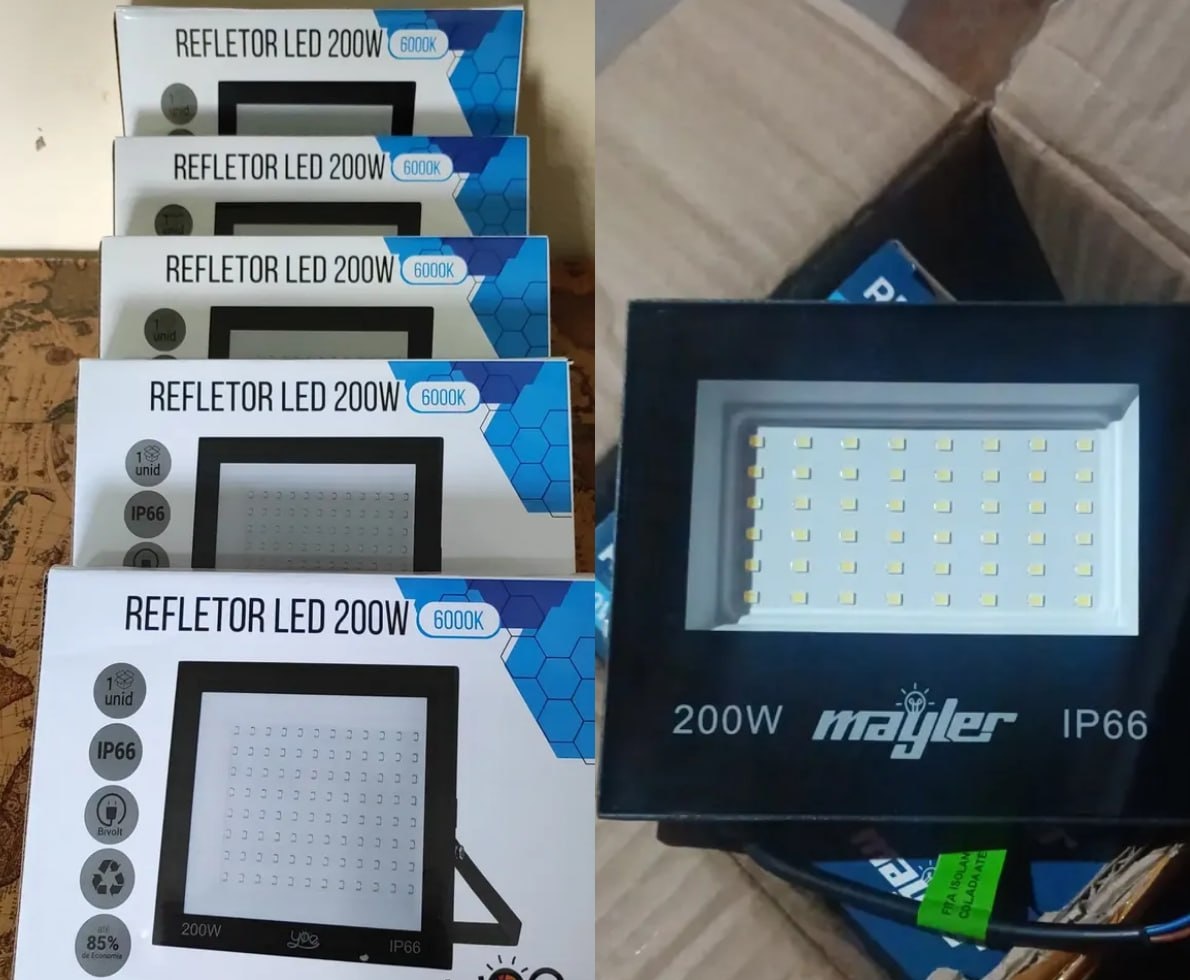 Kit 5 Refletor SMD Led BG 200w