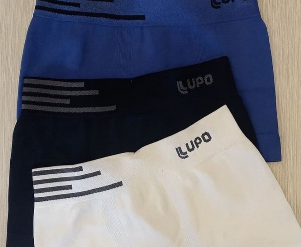 Kit 6 Cuecas Lupo 6 Cuecas Boxer Basic Microfibra