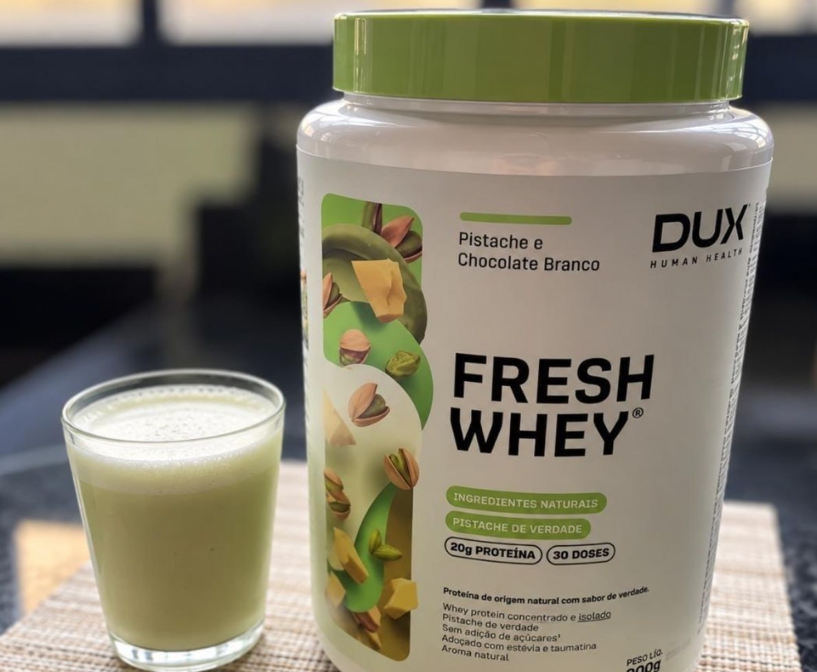 Fresh Whey Pistache e Chocolate Branco 900g Dux Nutrition