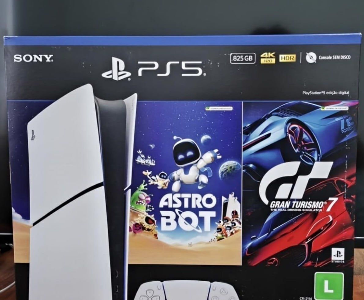 PlayStation 5 Slim Digital 825GB - Pacote ASTRO BOT e Gran Turismo 7