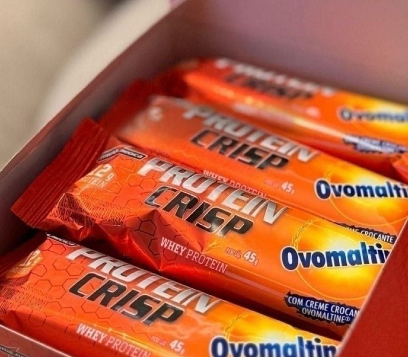 12 Unidades Barra de Proteína Crisp Bar Ovomaltine Integralmédica