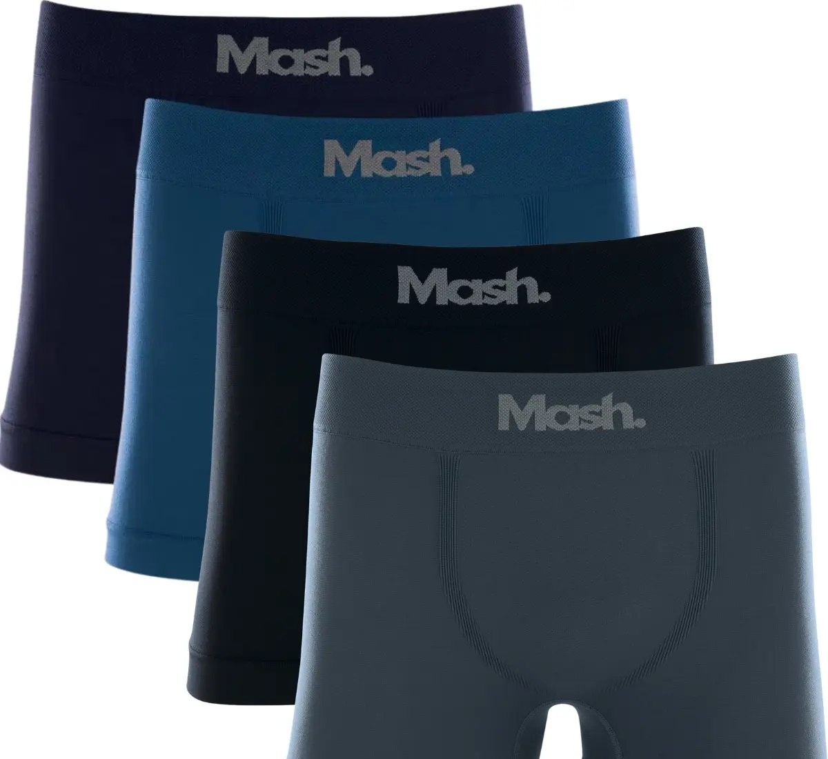Kit Com 4 Cuecas Boxer Microfibra Mash Box Sem Costura
