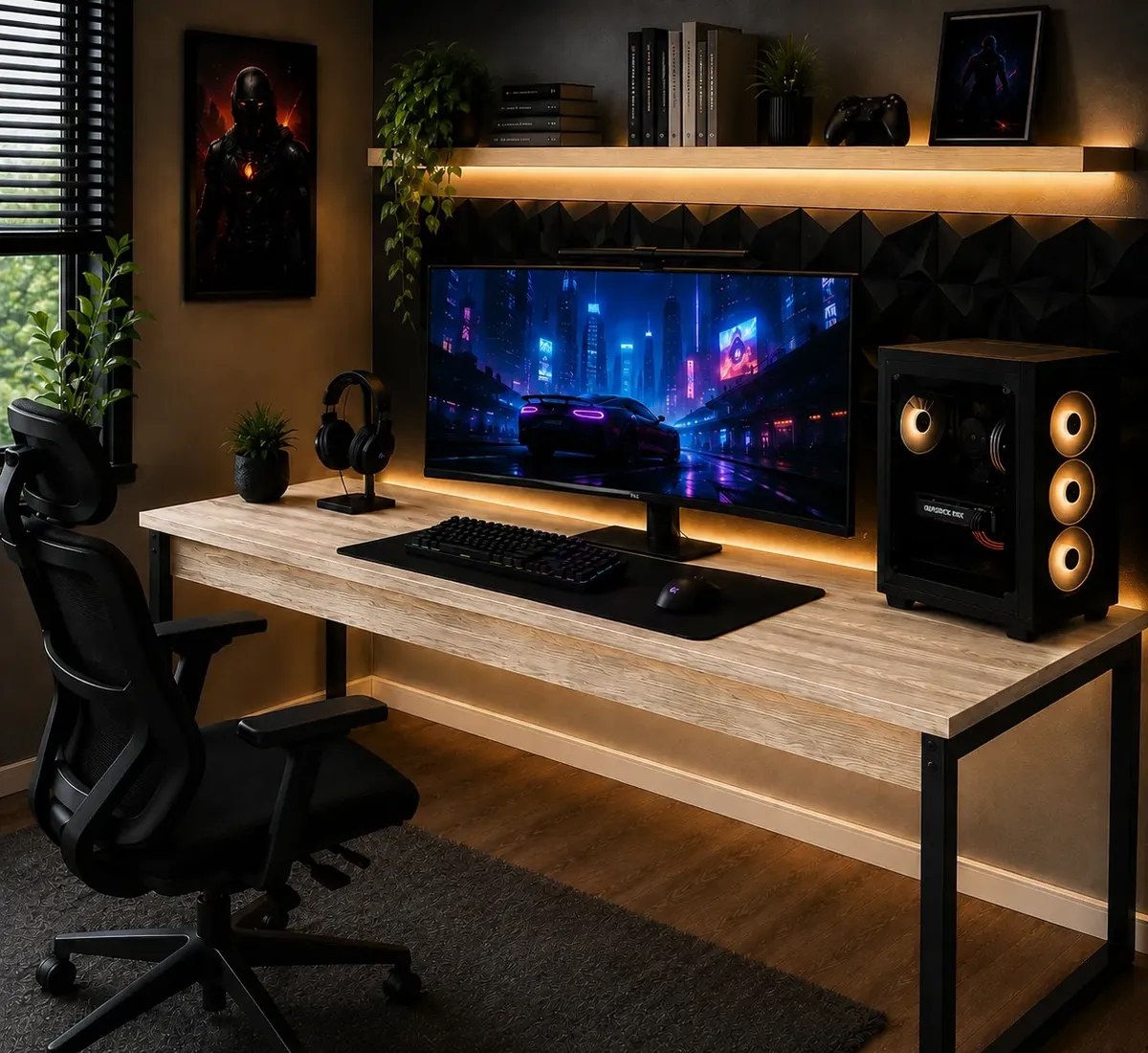 Mesa 150cm Industrial Madeira Para Escritório E Estudos