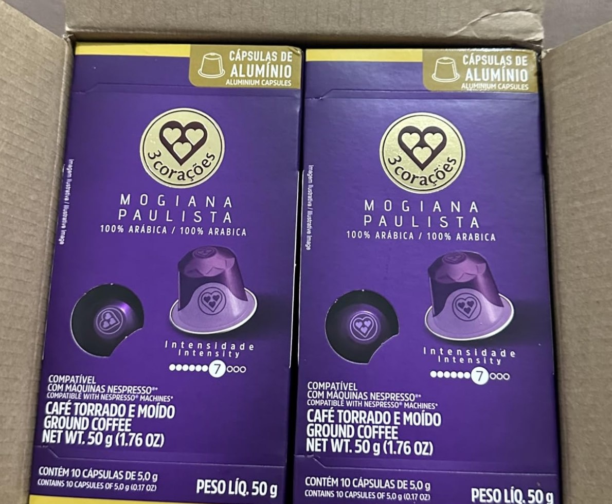 3 Corações Mogiana Paulista, Compatíveis com Nespresso - 10 cápsulas